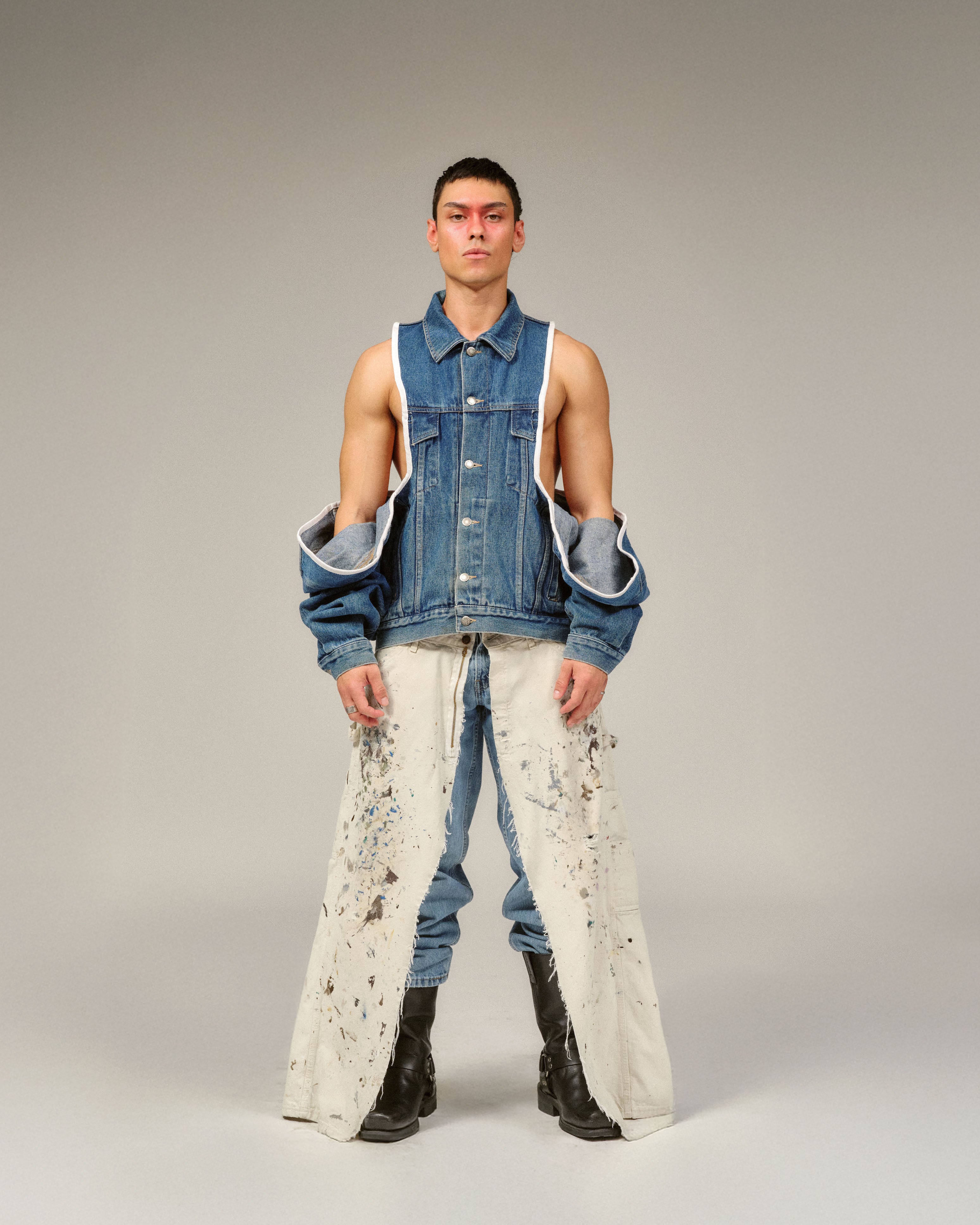 Stacked Jeans- Painted