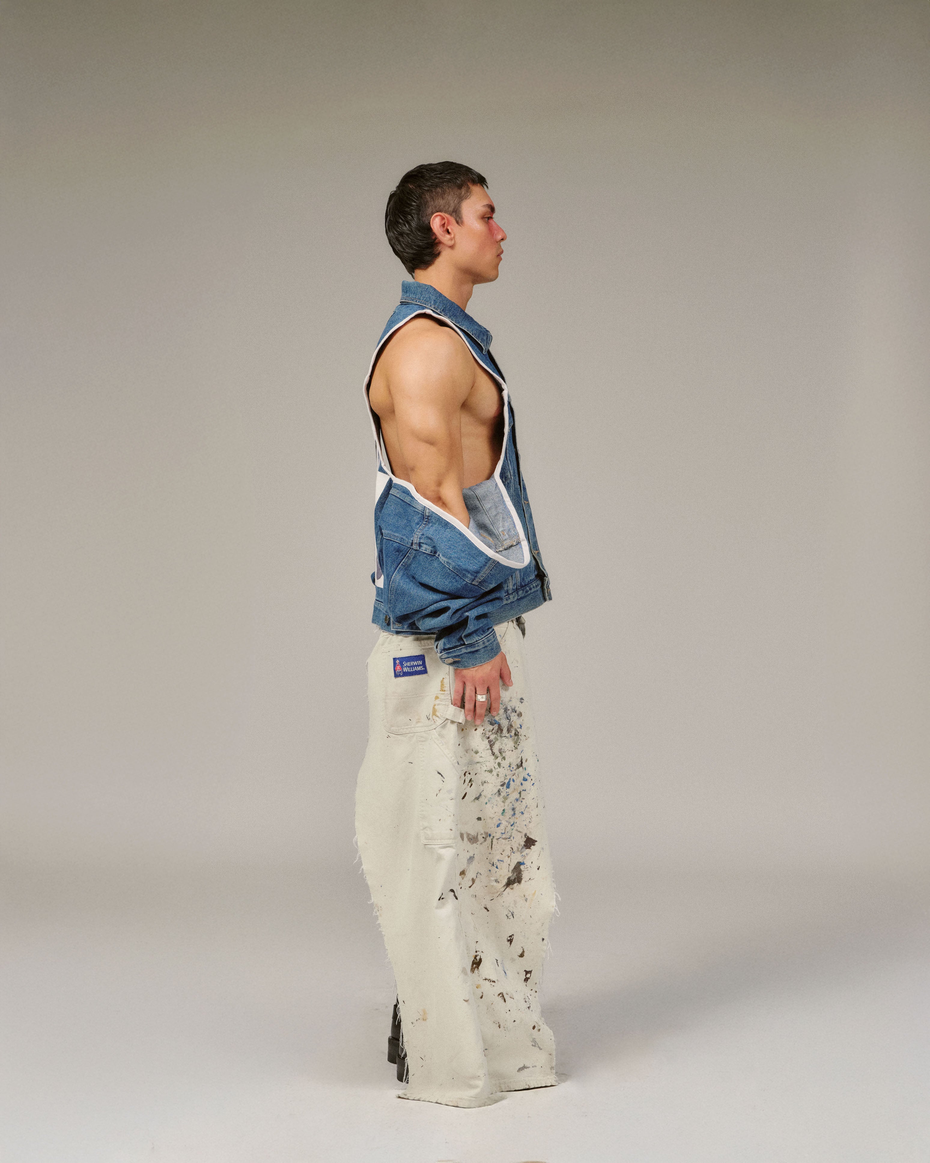 Stacked Jeans- Painted