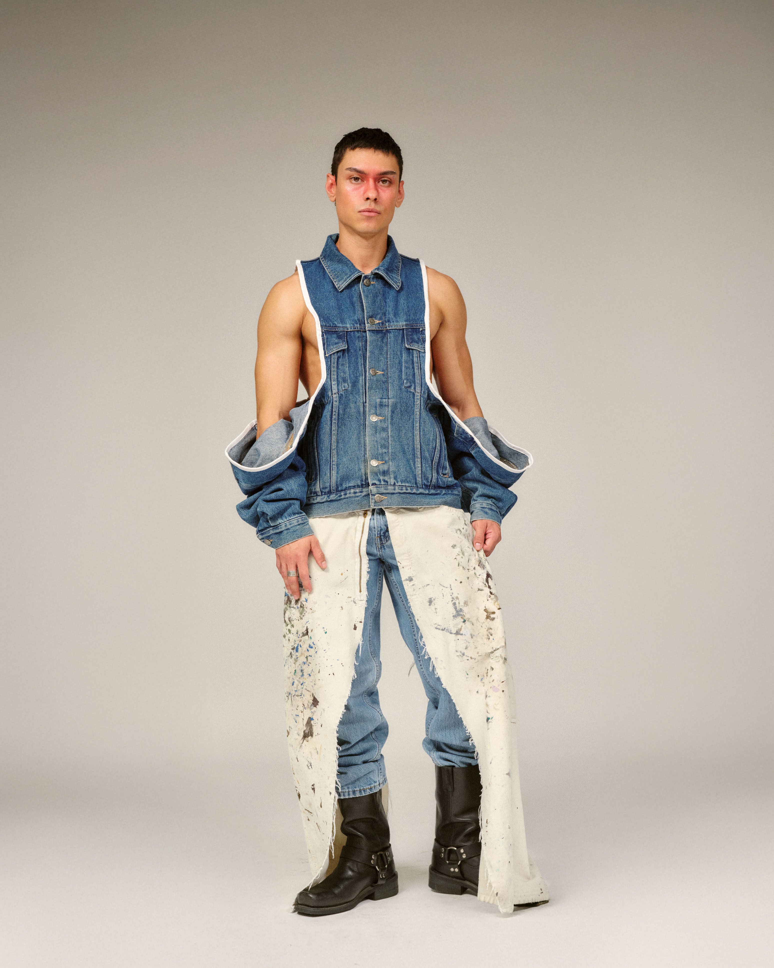 Stacked Jeans- Painted