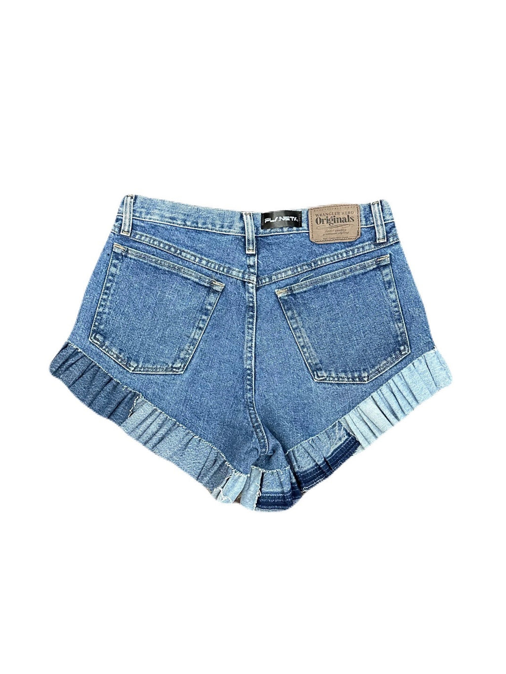 Denim Ruffle Shorts