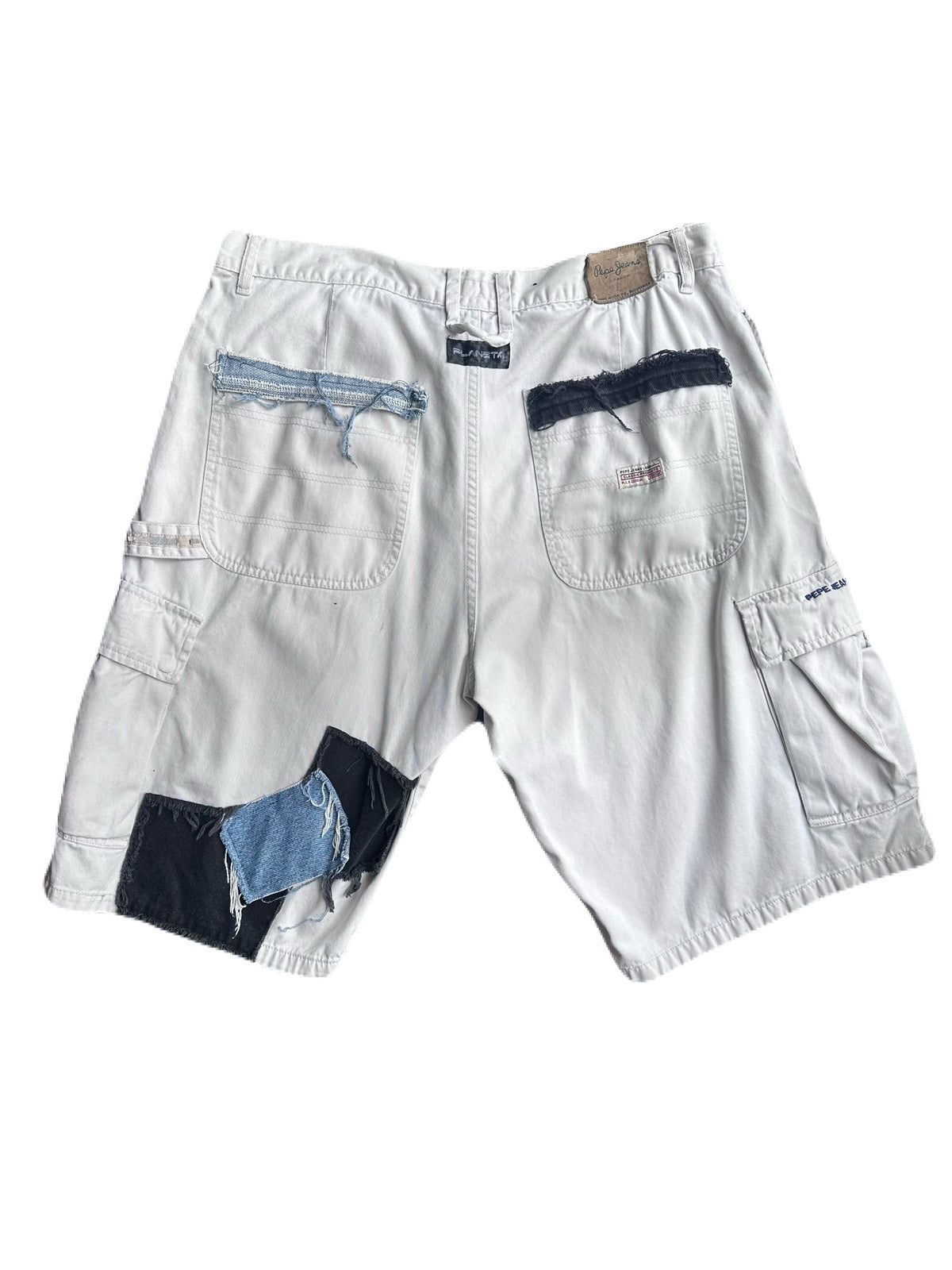Denim Patched Shorts