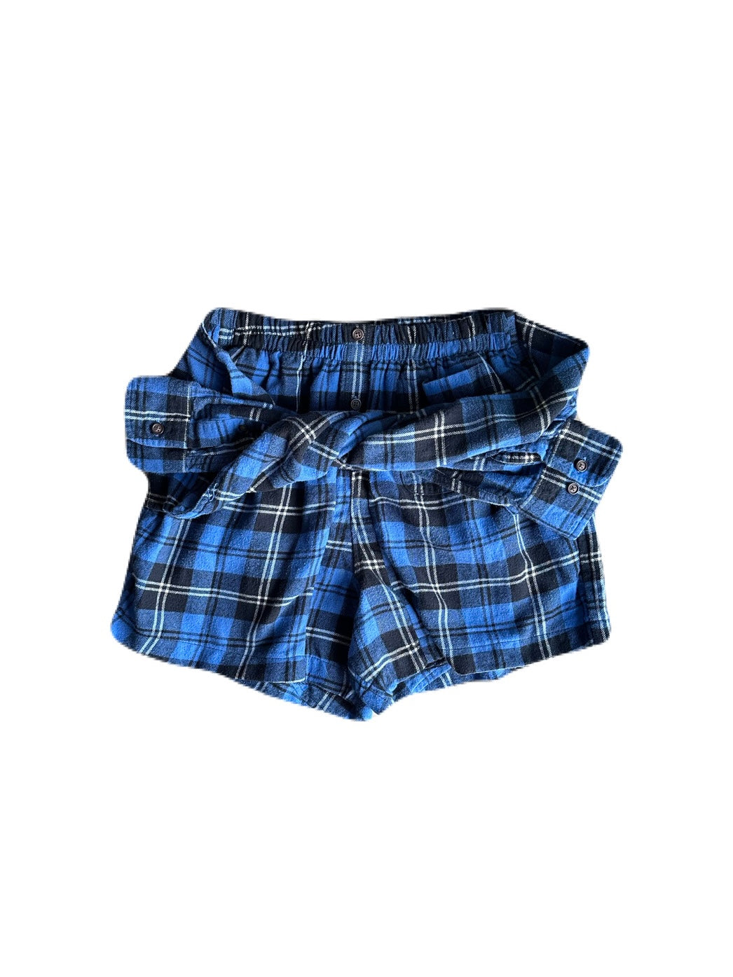 Flannel Shorts - Blue
