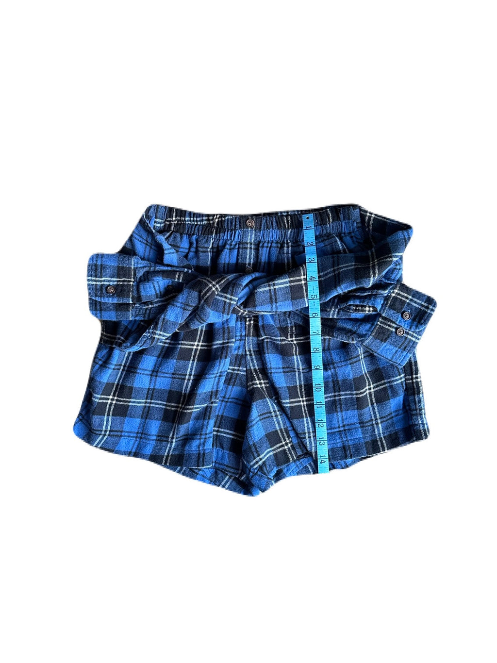 Flannel Shorts - Blue