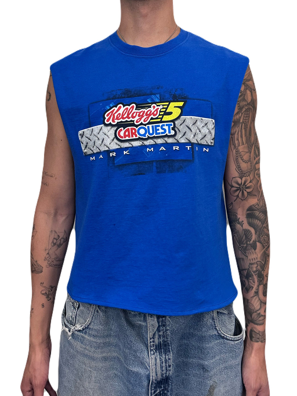 Open Back Tee (Blue)
