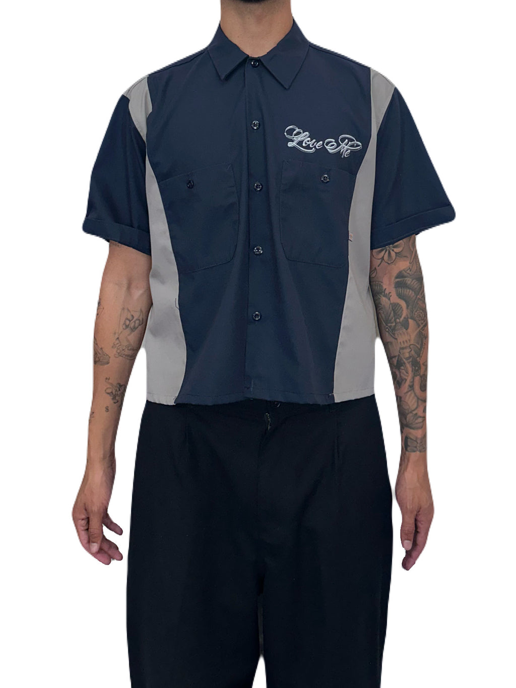 Tha Riches Love Me Shirt (Navy & Gray)