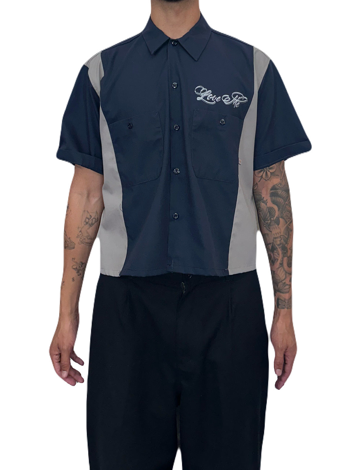 Tha Riches Love Me Shirt (Navy & Gray)