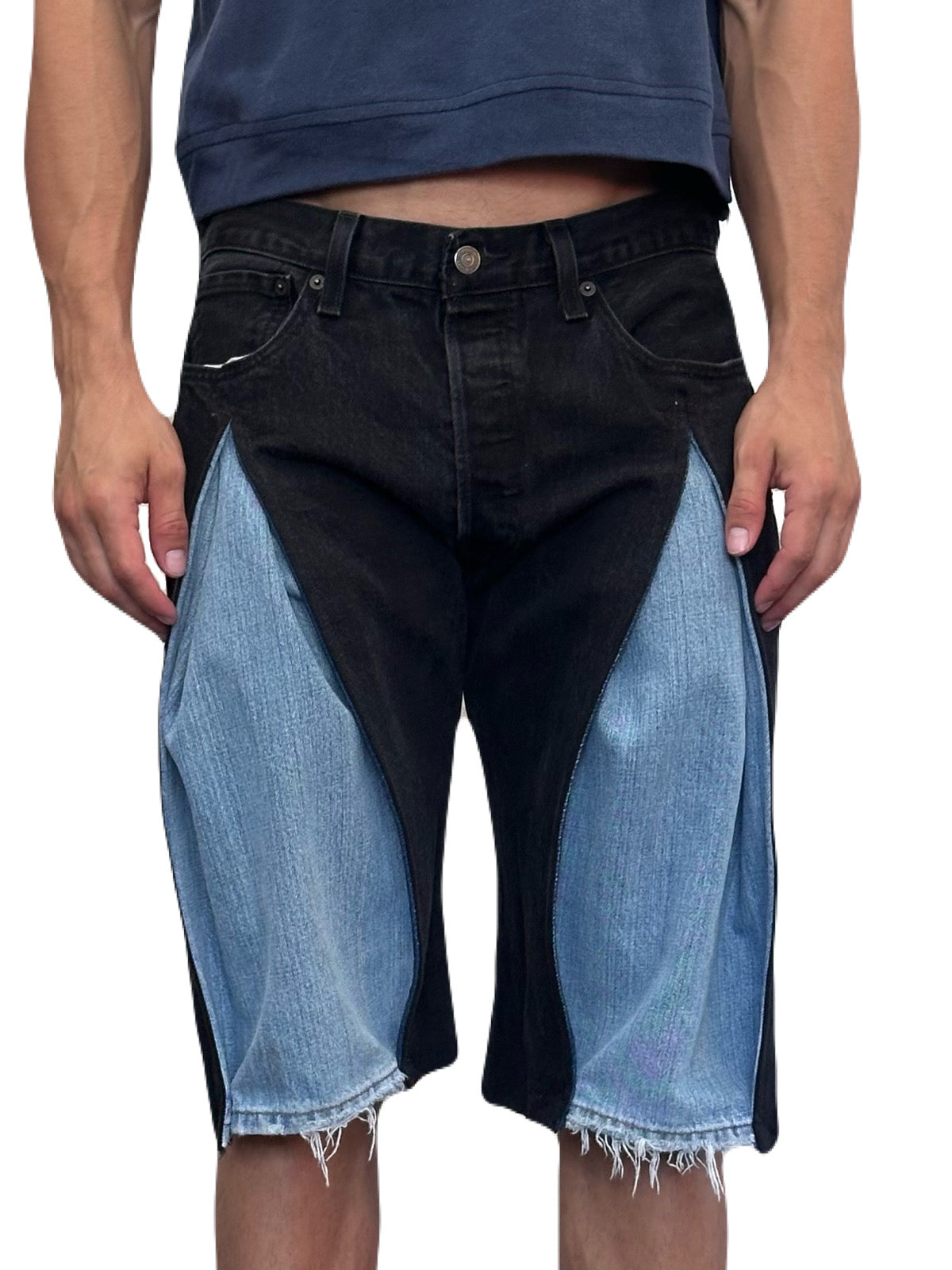 Pleated Shorts (Denim)