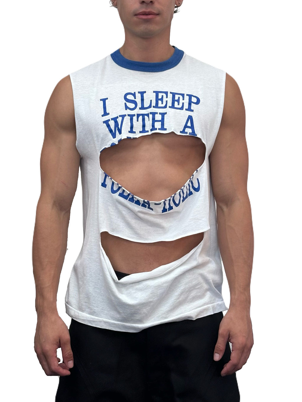 Open Tee (Blue and White)