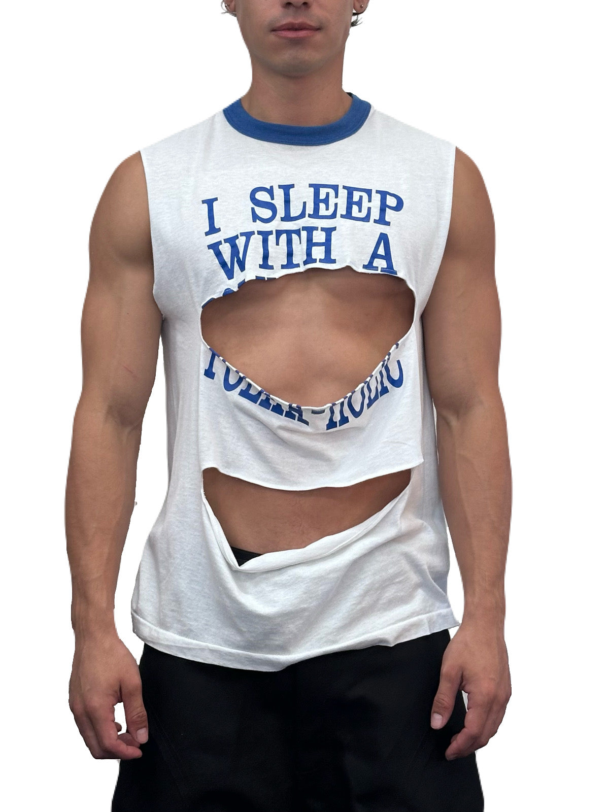 Open Tee (Blue and White)