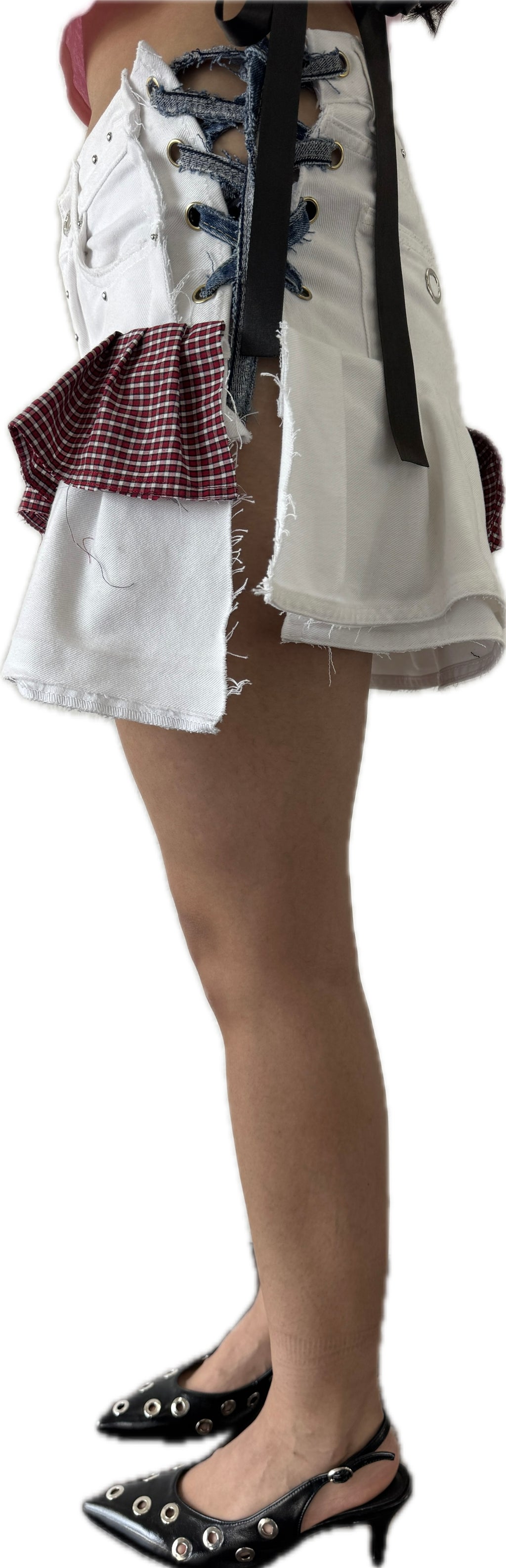 White Denim Skirt