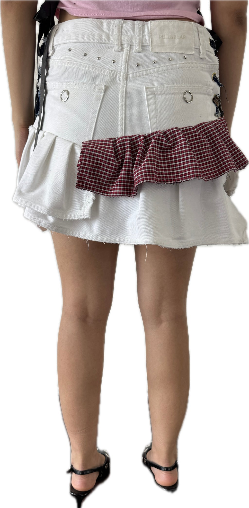 White Denim Skirt