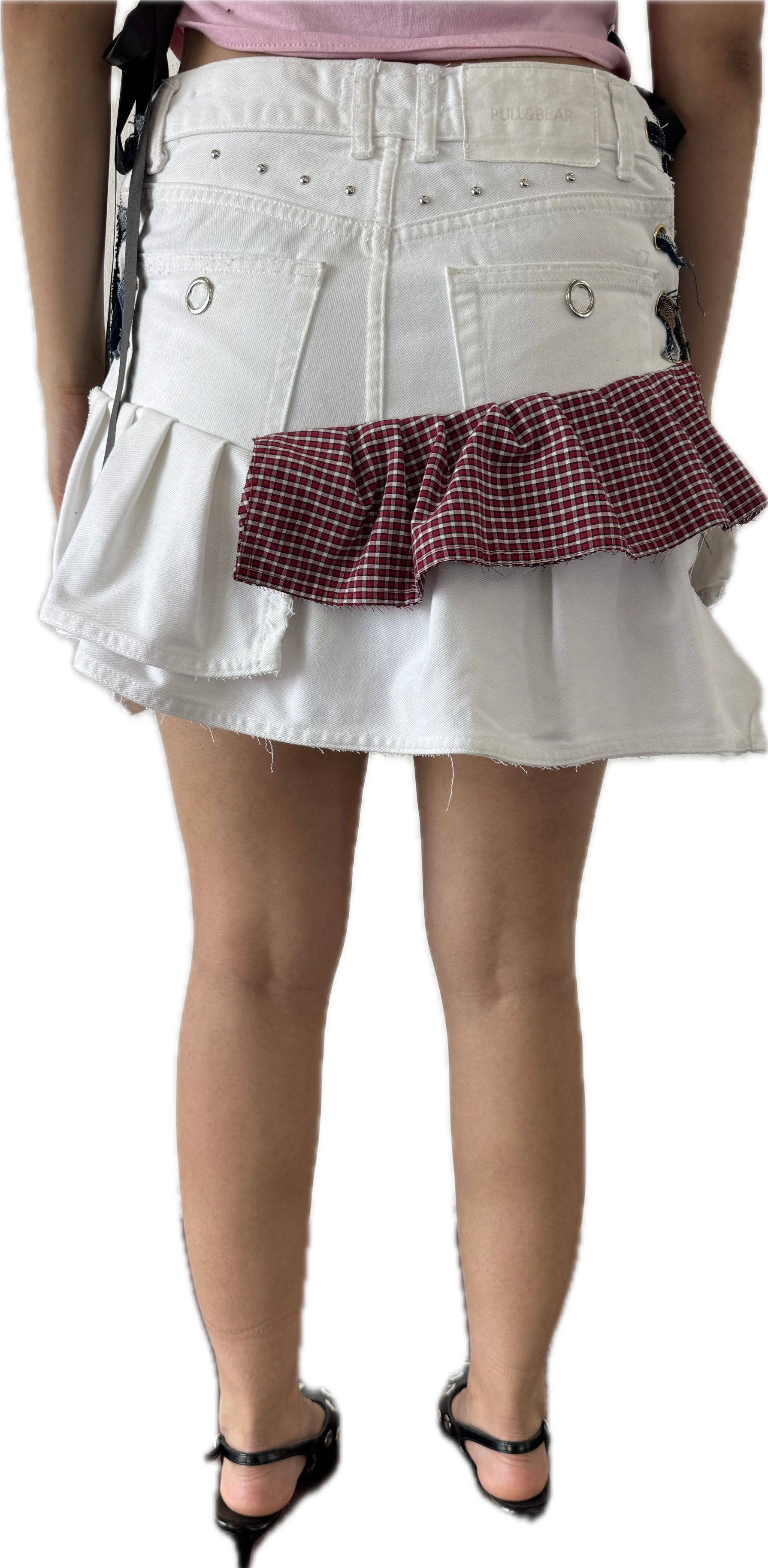 White Denim Skirt