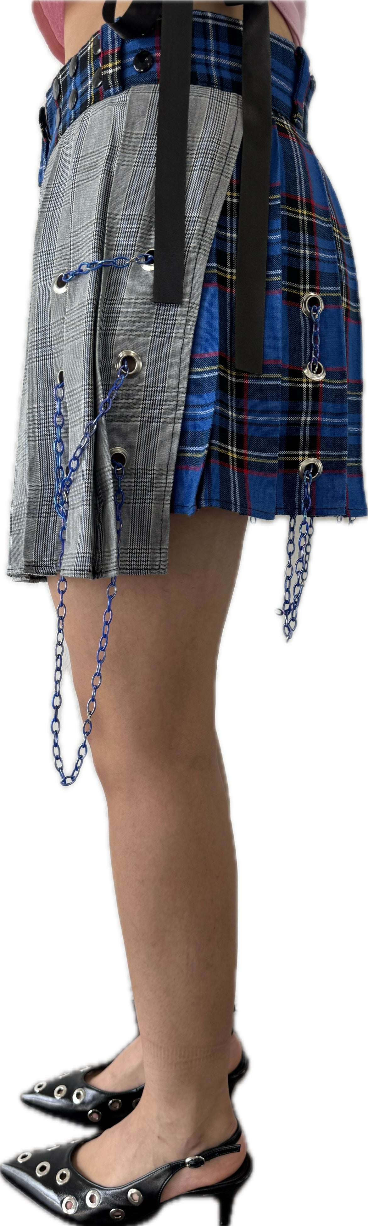 Blue Plaid Skirt