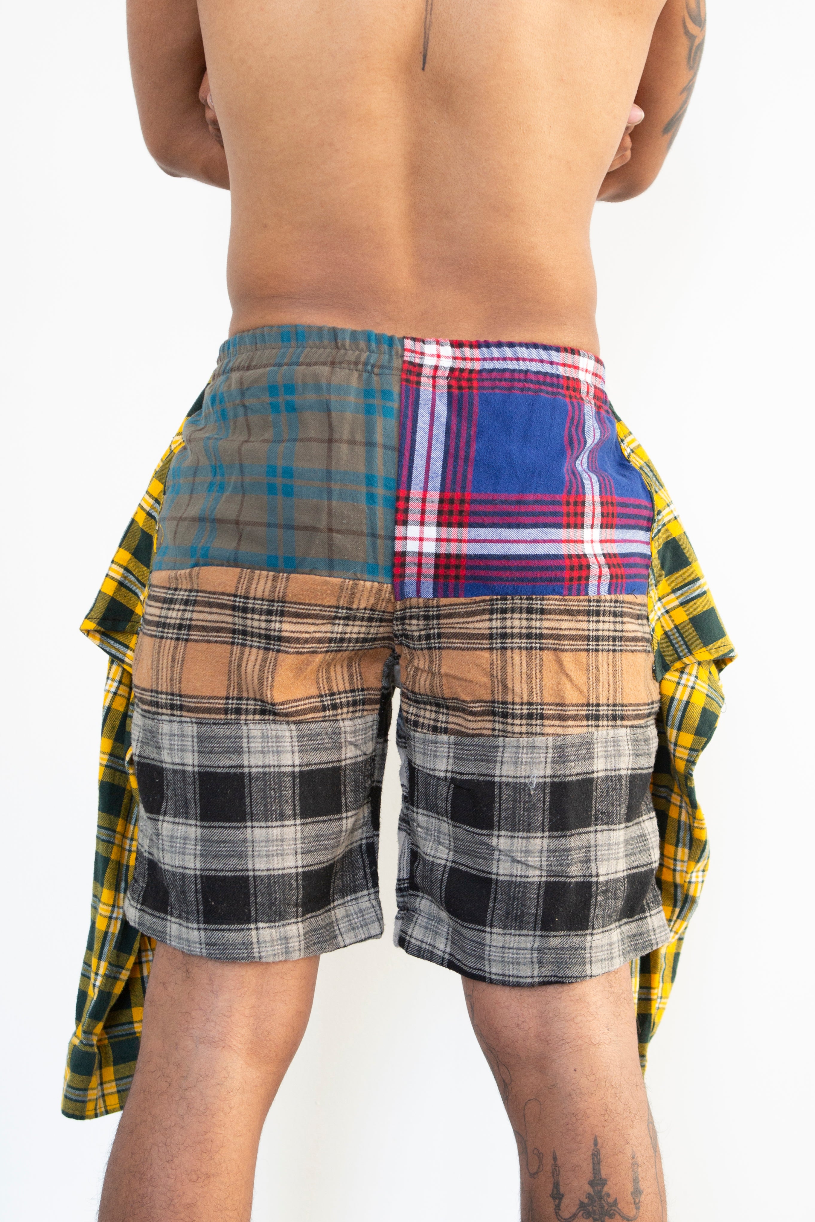 Flannel Shorts (Yellow)