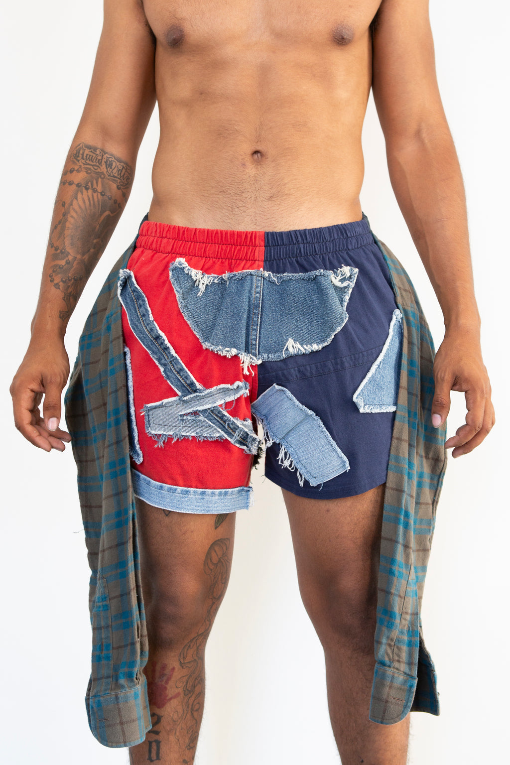 Flannel Shorts (Red)