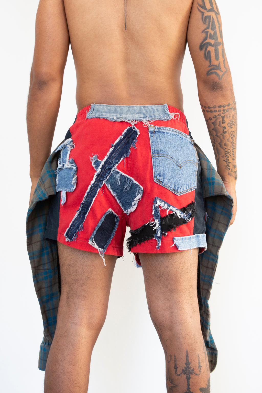 Flannel Shorts (Red)