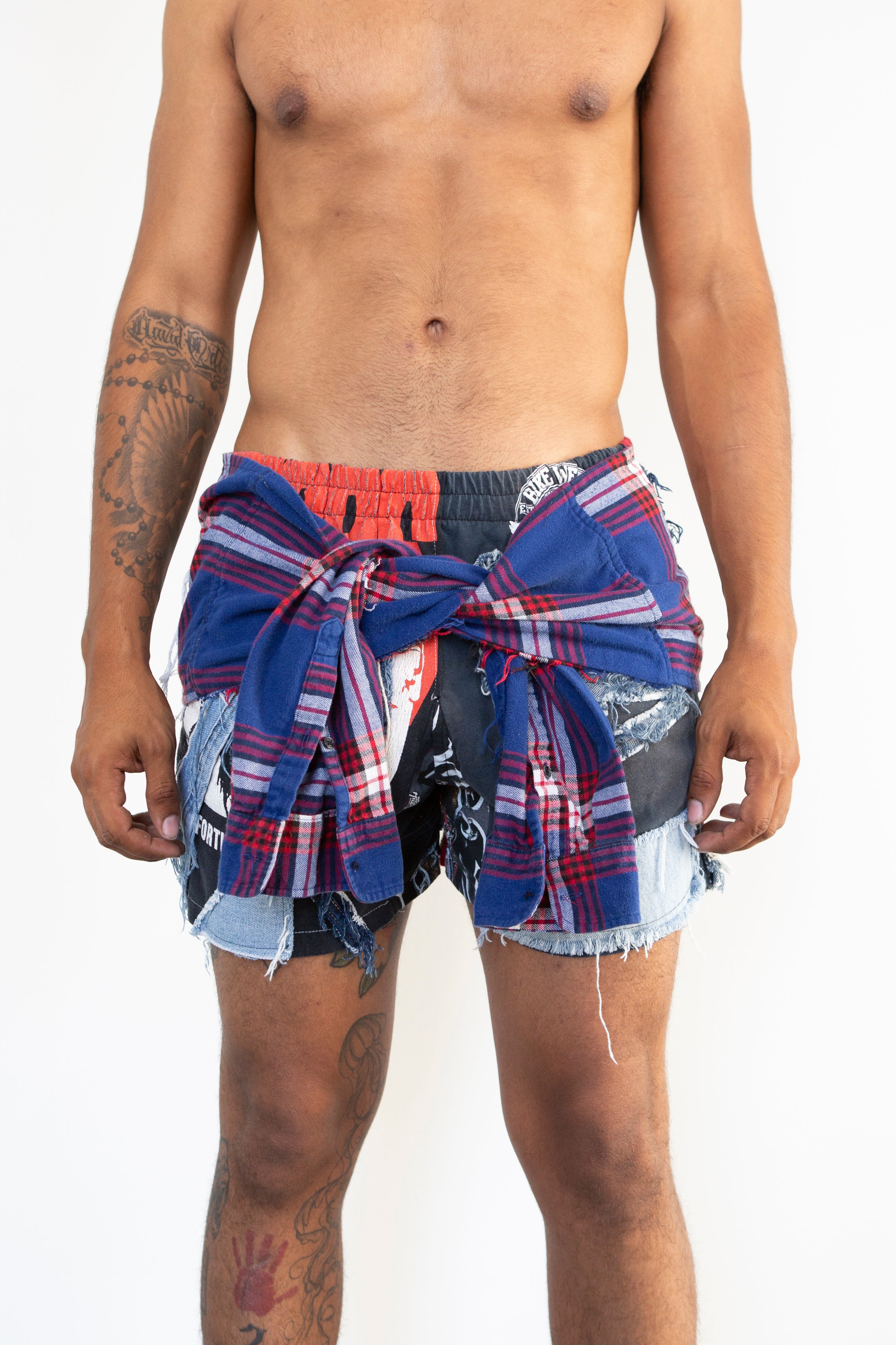 Flannel Shorts (Biker)